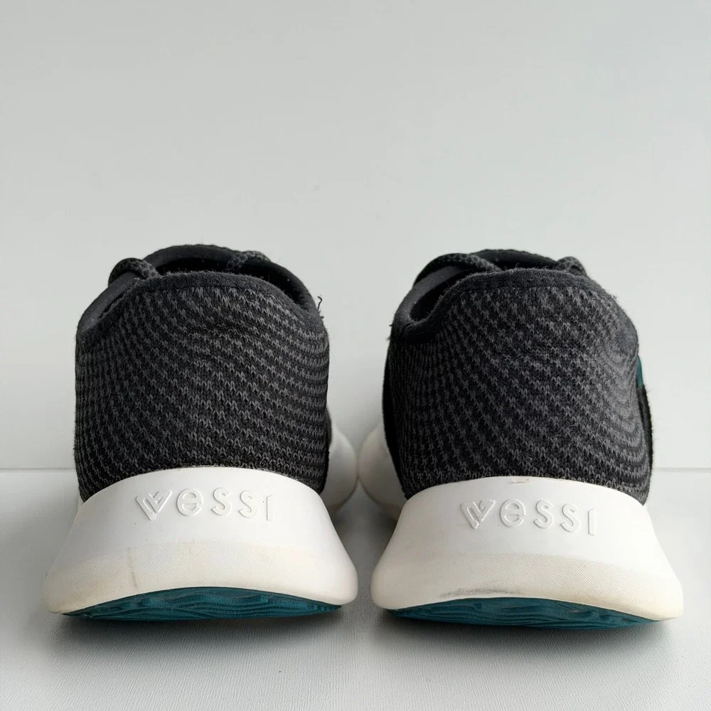 Vessi Everyday Classic Sneakers Women 8 Black Waterproof Knit Lightweight Casual